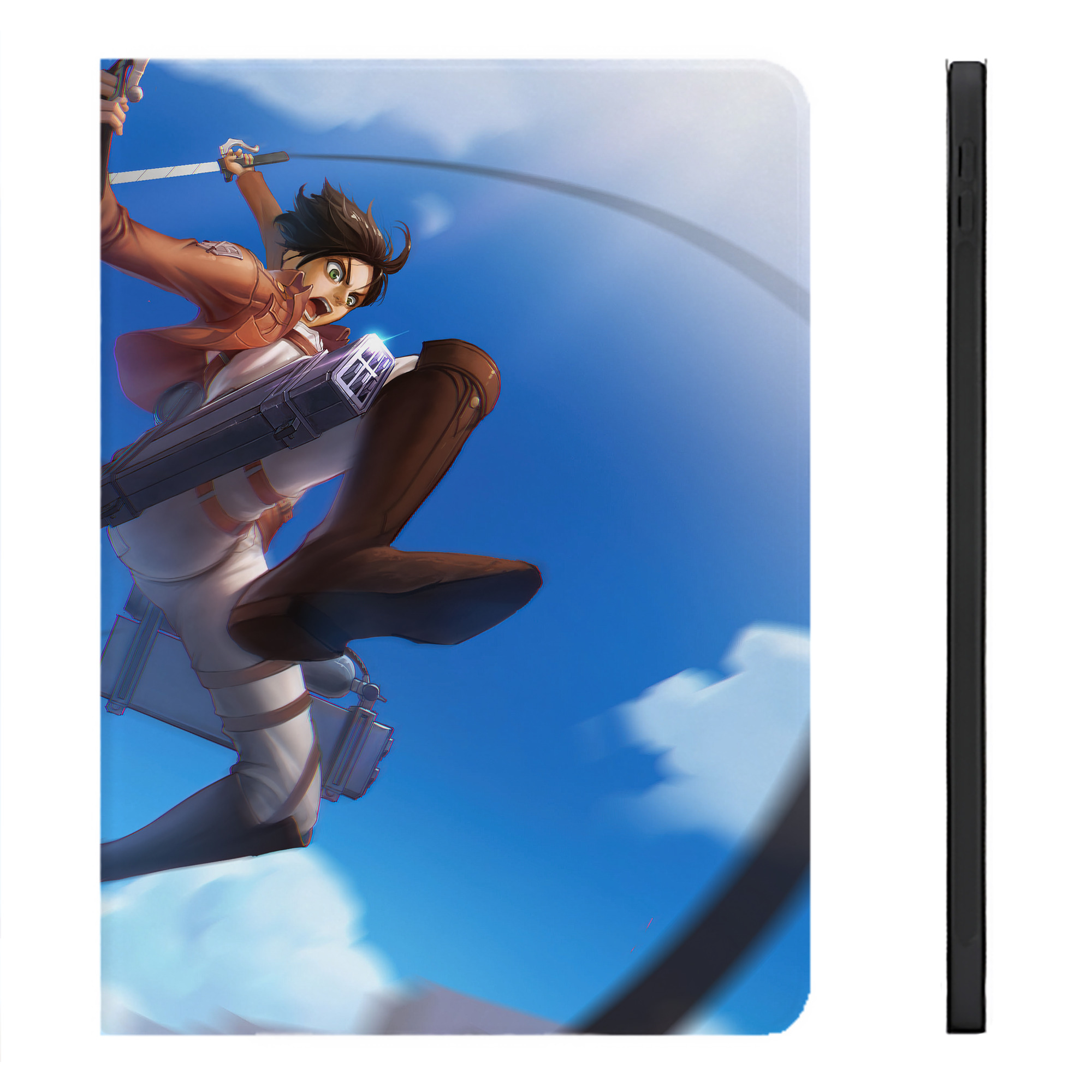 （画像用） 進撃の巨人 Attack on Titan IPadケース ペンホルダー付き ブックスタイルデザイン